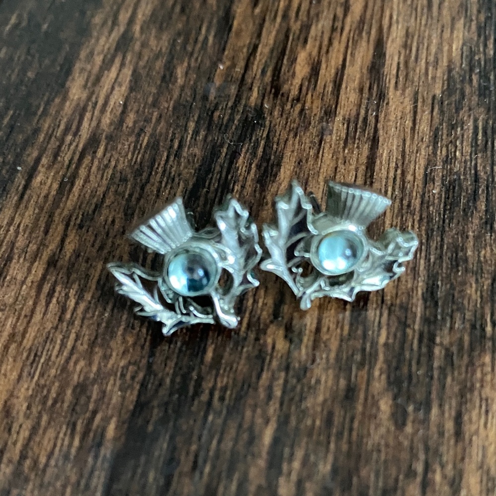 Free with purchase over $10 - Silver Thistle Earrings